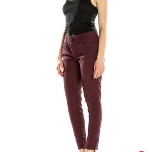 Democracy slim fit Ankle Burgundy Pants